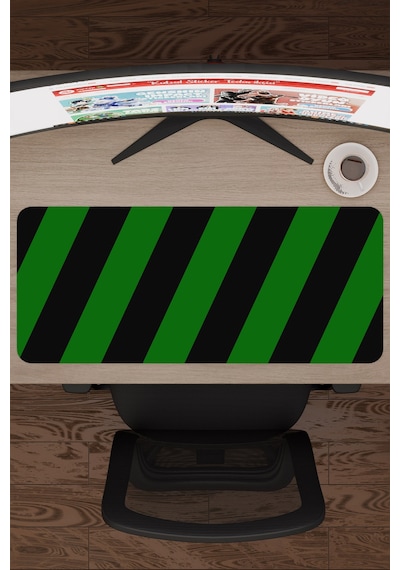 Yeşil Siyah 70x30 Xl Taraftar Gaming Oyuncu Mouse Pad Kaymaz Taban Büyük Klavye Fare Altlığı Şerit