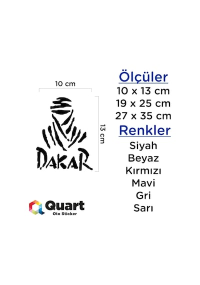 Dakar Off Road Sticker Quarts Oto Sticker (293424726)
