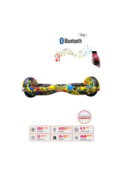 Citymate Hoverboard 6.5 inch Elektrikli Kaykay Scooter Bluetooth Hoparlörlü D21