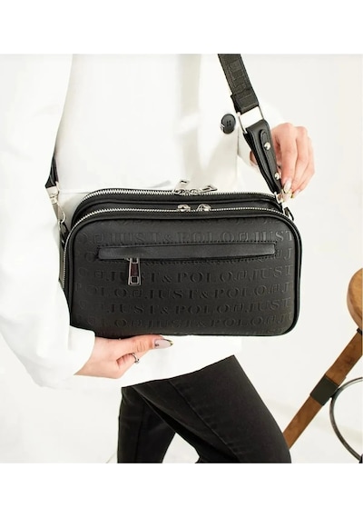 Just Polo Kadın Ayarlanabilir Askılı Günlük Kullanıma Uygun Şık Çapraz Ve Omuz Çantası P234023mh Siyah 66476755