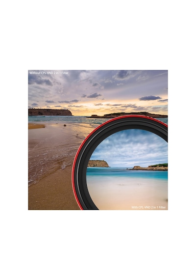 Haida -- 77mm Pro Iı Cpl-vnd Dairesel Polarize Ve Değişken Nd 2in1 Filtre