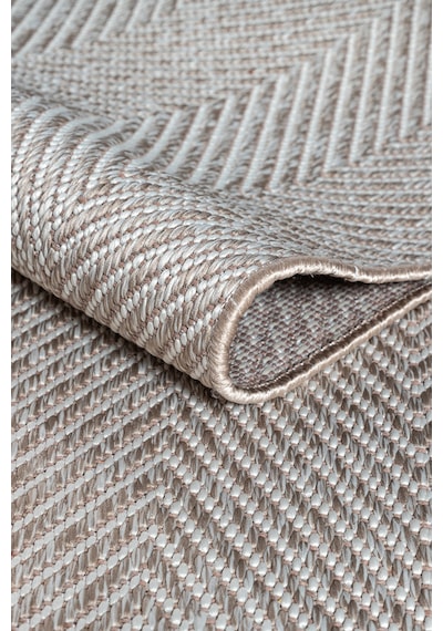 Elit Premium Sisal Jut Halı 1002 - Antrasit Balık Sırtı Desen Bej-krem Bej - Krem