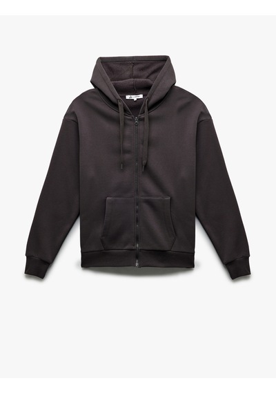 Koton Şardonlu Uzun Kollu Kapüşonlu Kanguru Cepli Oversize Fermuarlı Sweatshirt Antrasit 6wal10130ık Antrasit Koton Şardonlu Uzun Kollu Kapüşonlu Kanguru Cepli Oversize Fermuarlı Sweatshirt Antrasit 6wal10130ık Antrasit