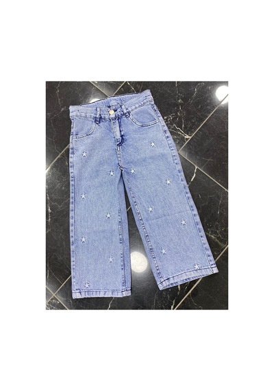 Erdem Kıds Kız Çocuk Jean Pantolon Palazzo Geniş Bol Paça Yıldız Nakışlı Kot Pantolon Açık Mavi Açık Mavi Erdem Kıds Kız Çocuk Jean Pantolon Palazzo Geniş Bol Paça Yıldız Nakışlı Kot Pantolon Açık Mavi Açık Mavi