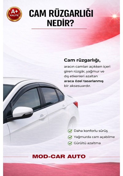 Hyundai Accent 1995-2000 Araca Özel Premium Cam Rüzgarlığı A+ Pianoblack