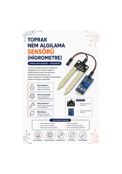 Toprak Nem Algılama Sensörü Higrometre