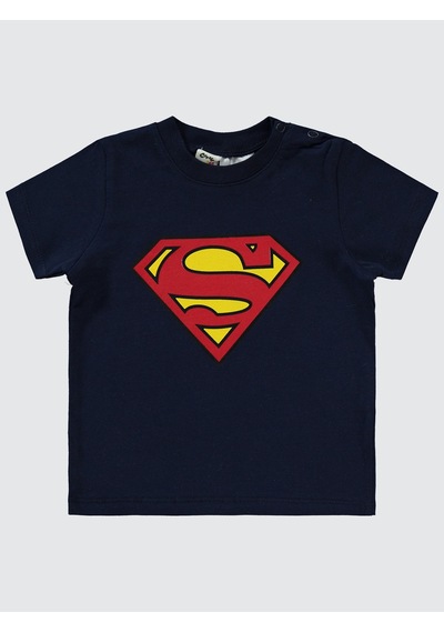 Superman Erkek Bebek Şortlu Takım 6-18 Ay Lacivert