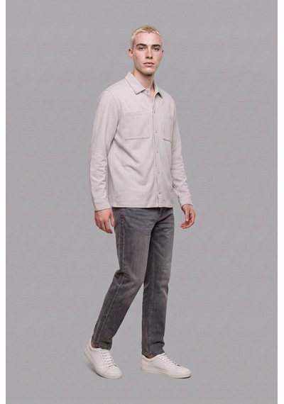 Defacto Regular Fit Çift Cepli Gömlek Ceket H6548ax26augr293 Gri-gr293