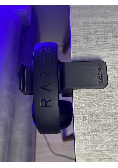 Premium Siyah Masa Kenarı Kulaklık Standı Shadow Edition V6 Yeni Versiyon Kaydırmaz Keçel
