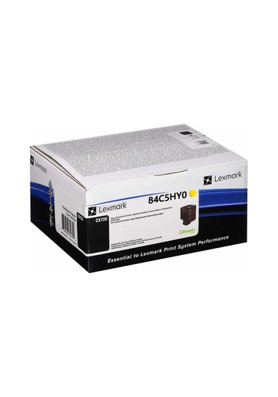 Tonersepeti Lexmark 84c5hy0 Yüksek Kapasiteli Sarı Toner Cx725