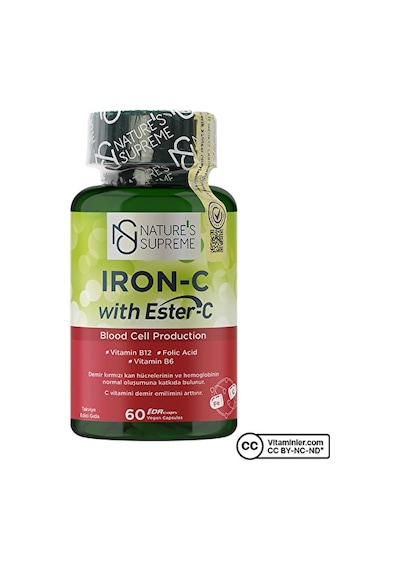 Nature S Supreme Iron-c Complex 60 Kapsül