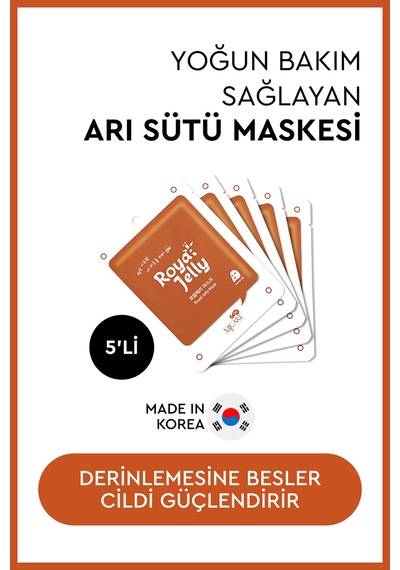 On Royal Jelly Mask Arı Sütü Içeren Maske 5'li