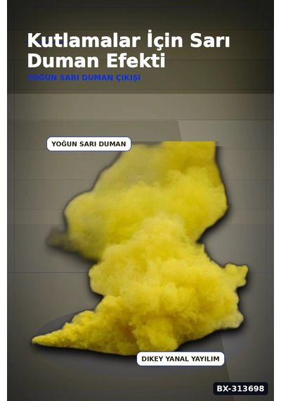 Sarı Duman Bombası 1 Adet Renkli Sis Çıkaran Parti Organizasyon Malzemesi Bx-313698 +0