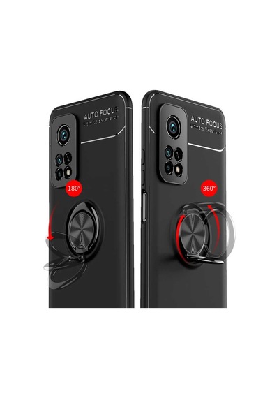 Xiaomi Mi 10T Pro 5G Kılıf Zore Ravel Yüzüklü Silikon Kılıf