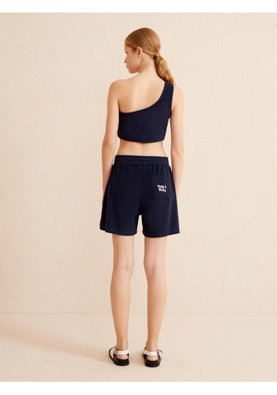Xint Lacivert Regular Fit Pamuklu Havlu Şort 275380