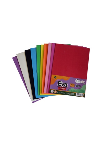 Bafix Eva Yapışkanlı 20x30 10 Renk Karışık Çok Renkli
