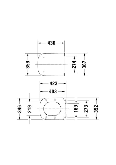 Duravit Happy D.2 Klozet Kapağı, Yavaş Kapanır, Beyaz, 0064590095 Beyaz