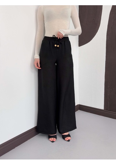 Verymoda Keten Pantolon D2381 Siyah