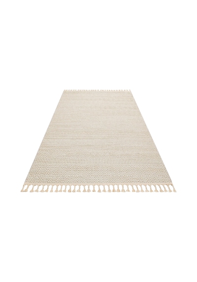 Soho Sh 01 Beige Hav Vermeyen Özel Ipler Ile Üretilen Etnik Örgü Desenlere Sahip Makine Halısı