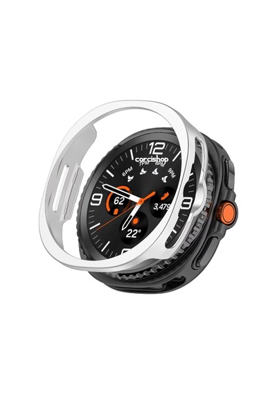 Samsung Galaxy Watch 8 Classic 46mm Uyumlu Sert Silikon Kasa Ve Ekran Koruyucu 360 Tam Koruma