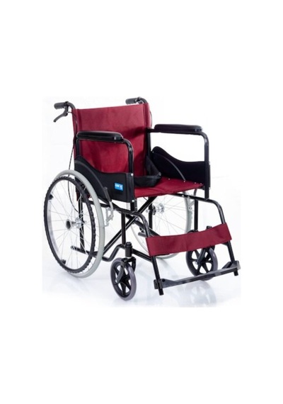 Ky809bj Bordo Kumaş Standart Transfer Refakatçı Frenli Tekerlekli Sandalye
