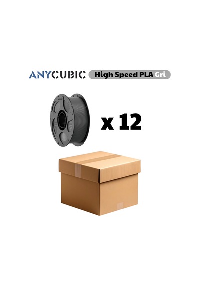 Anycubic High Speed Pla Filament Gri 1.75mm 1kg 12 Adet