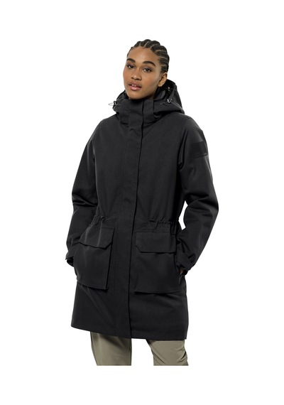 Jack Wolfskin Fıerce Wınd Parka W Siyah Siyah