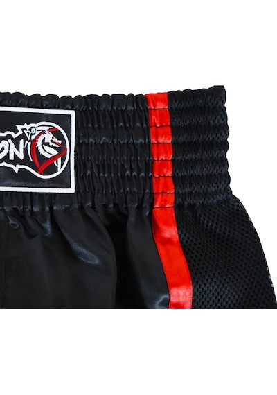Dragondo Mt3092 Muay Thai Kick Boks Şortu Dijital Baskılı Siyah Şort