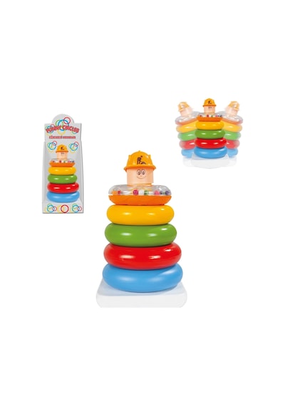 Pilsan Eğlenceli Halkalar Bebek Eğitici Oyuncak Çıngıraklı