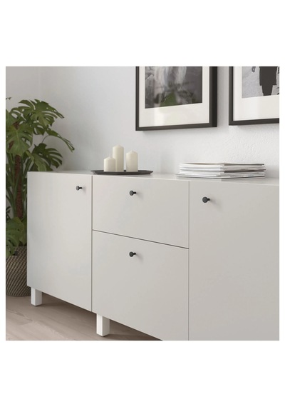 Ikea Bagganäs Topuz 21 Mm, 2 Adet Siyah