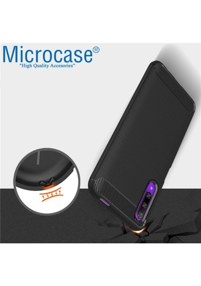 Huawei Honor 9X Brushed Carbon Kilif + Cam (Seç) 373231018