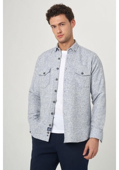 Bisse Erkek Regular Fit Uzun Kollu Flanel Gömlek Mavi Gm23y231072 D35 Mavi