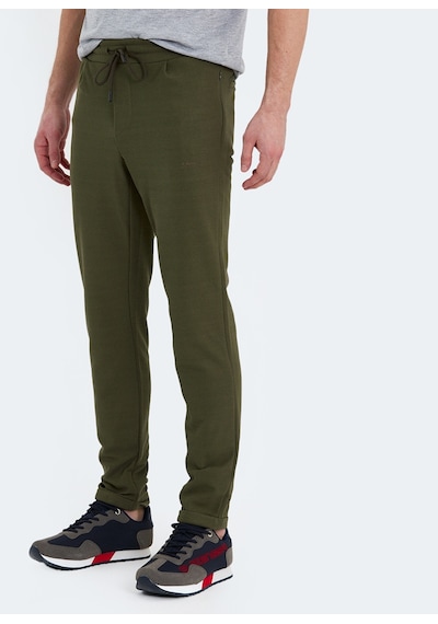 Slazenger PART Erkek Fermuar Cepli Dar Paça Haki Eşofman Altı
