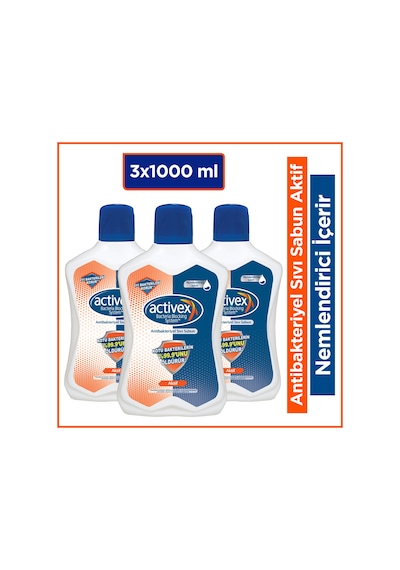 Activex Aktif Sıvı Sabun 3 x 1 L