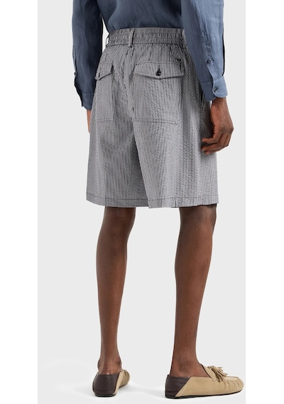Emporio Armani Erkek Short 3D1Pe2 1Npız 06F8 Gri-Beyaz Gri - Beyaz