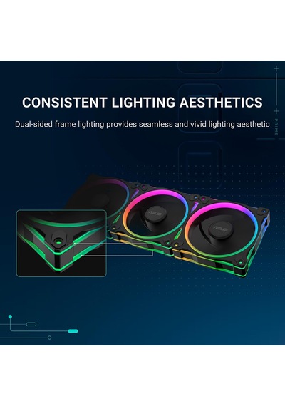 Prime Mr120 Argb Ters Kasa Fan Üçlü Paket
