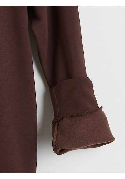 LC Waikiki Lcwaıkıkı Classic Kahverengi Bisiklet Yaka Baskılı Erkek Kalın Sweatshirt Dark Brown LC Waikiki Lcwaıkıkı Classic Kahverengi Bisiklet Yaka Baskılı Erkek Kalın Sweatshirt Dark Brown