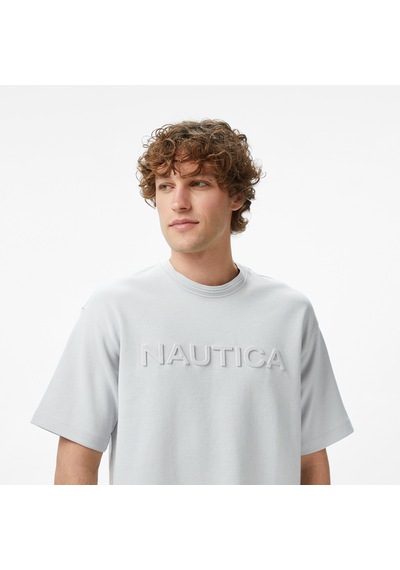 Nautica Erkek Mavi Regular Fit Baskılı T-shirtbaskılıv55227t