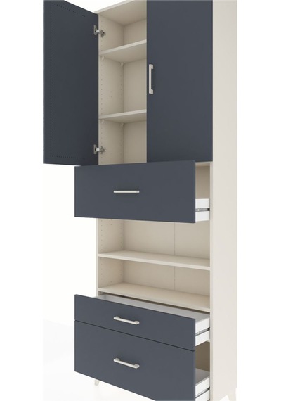 Arges Dolap 5 Raflı 3 Çekmeceli 2 Kapaklı 88x30x243 Aytaşı-an... Aytaşı