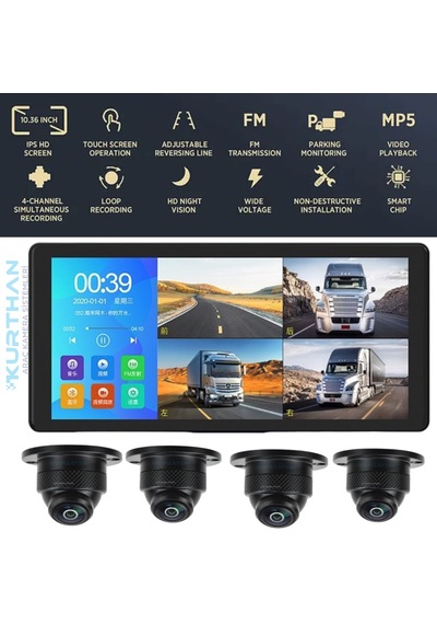 Dokunmatik Dvr Ekran 4 Ad 1080p Ahd 150'' Ultra Mini Kamera 12v