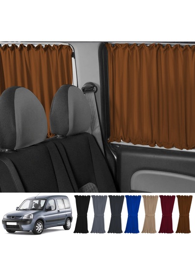 Pandami Peugeot Partner 1996-2008 Uyumlu Taba Raylı Oto Perde Takımı