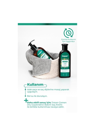 Tresan Çemen Otu Güçlendirici Sülfatsız Bakım Saç Kremi 300 Ml 3 Adet