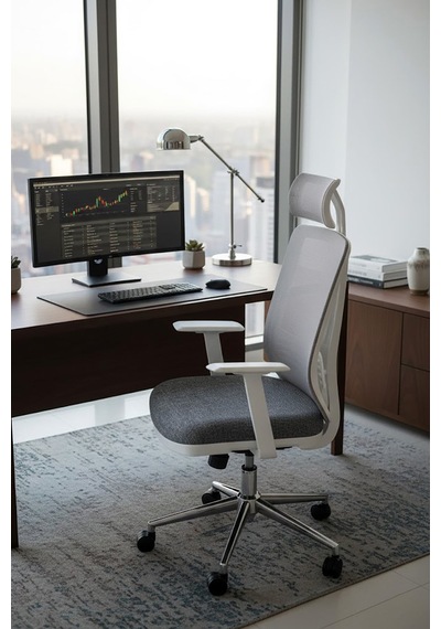 Ofisbazaar Up Beyaz Fileli Yönetici Koltuğu Ergonomik Başlıklı Ofis Koltuğu Desenli Gri Gri Ofisbazaar Up Beyaz Fileli Yönetici Koltuğu Ergonomik Başlıklı Ofis Koltuğu Desenli Gri Gri