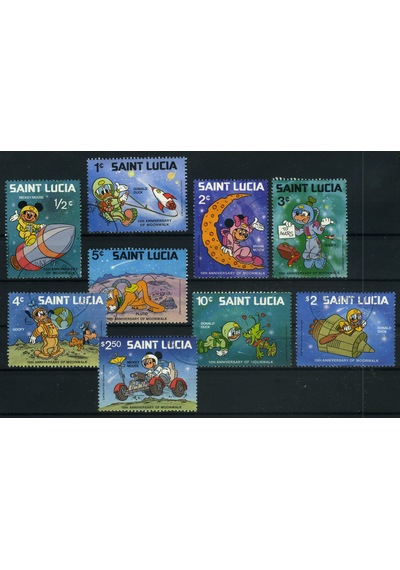 Koleksiyon Pulları, Walt Disney Çizgi Film Karekterleri,damgalı 9 Pulluk Tam Seri, N11-58