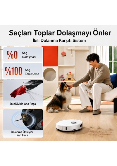 Roborock Qrevo 2 Pro Akıllı Robot Süpürge Beyaz