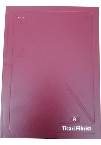Fihrist Ticari 8'Li 16X23 Bordo Cilt Bezli 1 Adet Artlantis Ticar