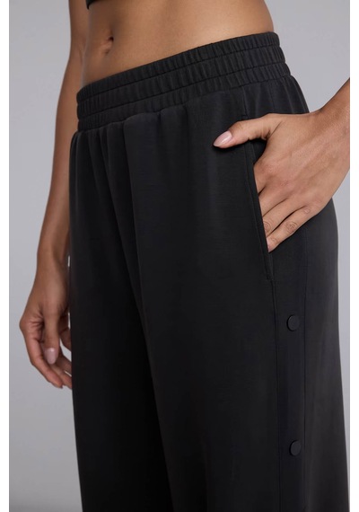 Defacto Ultra Yumuşak Wıde Leg Modal Siyah Kadın Pantolon G8988ax/bk81