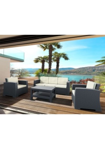 Asmasa44 Siesta Monaco Lounge xl Oturma Grubu/Seti (Minderli) (436928477) Gri