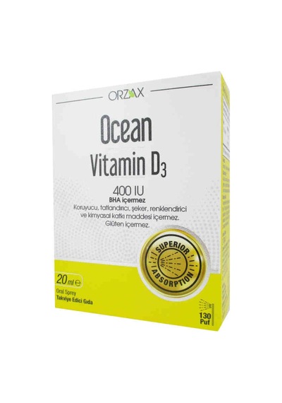 Vitamin D3 400 Iu Oral Sprey 20 Ml Takviye Edici Gıda
