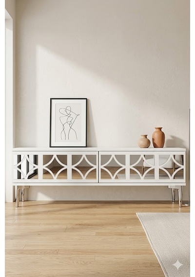 Tsa1236bs Öz Tv Sehpası Beyaz-silver 120cm Tsa1236bs Öz Tv Sehpası Beyaz-silver 120cm